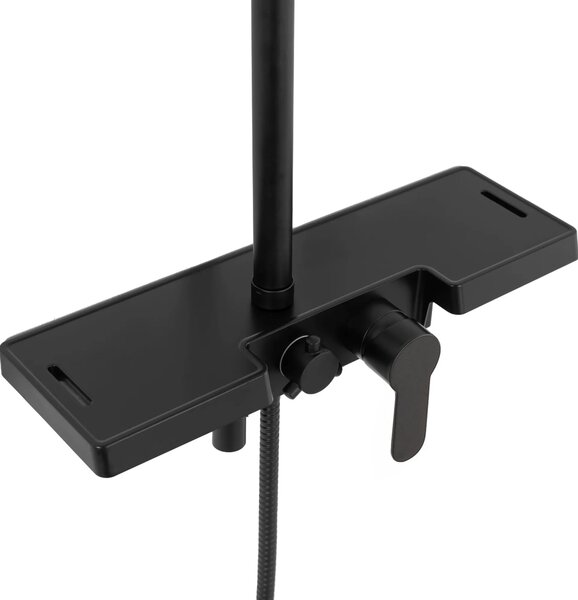 REA - Santos sprchový set s baterií 150mm, černá, REA-P8803