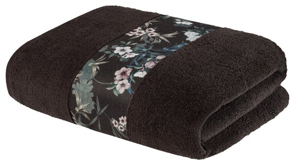 Livarno home Froté osuška, 100 x 150 cm, 500 g/m2 (černá/bordura) (100380409002)