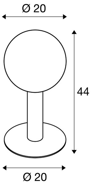 LA 1002000 GLOO PURE 44 Pole, venkovní stojací svítidlo, E27, antracit, IP44 - BIG WHITE (SLV)