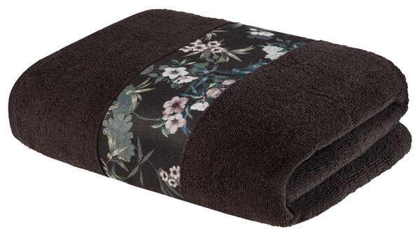 Livarno home Froté osuška, 100 x 150 cm, 500 g/m2 (černá/bordura) (100380409002)