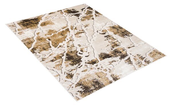 Makro Abra Moderní kusový koberec TANGO 70914/24326 Abstraktní hnědý krémový Rozměr: 120x170 cm
