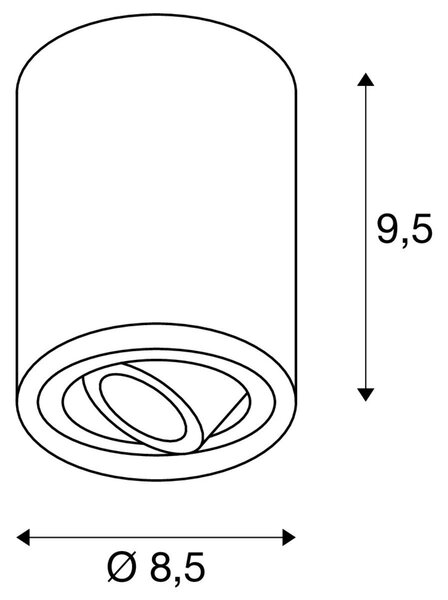 LA 1002011 TRILEDO CL, vnitřní stropní nástavbové svítidlo, QPAR51, bílá, max. 10W - BIG WHITE (SLV)