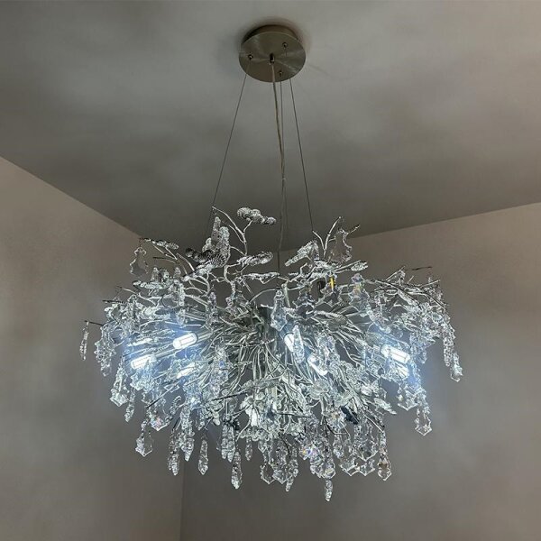 Křišťálový lustr na lanku 13xG9/40W/230V chrom