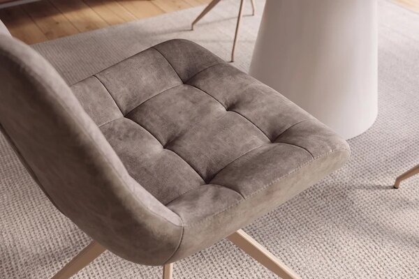 Designová židle Amiyah taupe / béžová