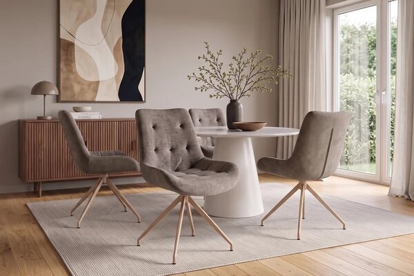 Designová židle Amiyah taupe / béžová