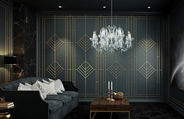 Lustr designový EL208803, Varianta Zlatý