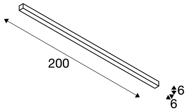 LA 1000692 Q-LINE CL, LED stropní nástavbové svítidlo, 2m, BAP, černá, 3000K - BIG WHITE (SLV)