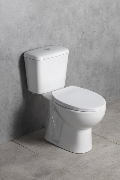 Aqualine Aqualine, MANUEL WC kombi mísa s nádržkou včetně splachovací soupravy, spodní odpad, bílá, PS8814