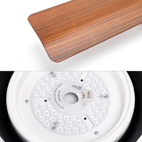 Aigostar - LED Stmívatelný stropní ventilátor LED/24W/230V 2700-6500K 132cm + DO