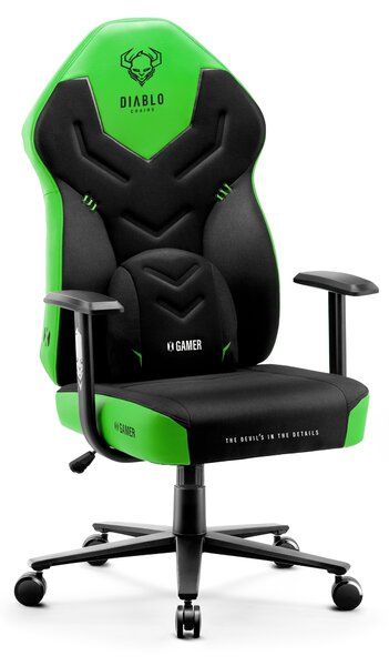 Herní židle Diablo X-Gamer 2.0 Normal Size: černo-zelená Diablochairs
