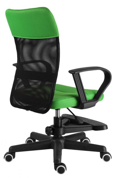 Dětská židle Neoseat MONKEY s podnoží — látka, černá / zelená