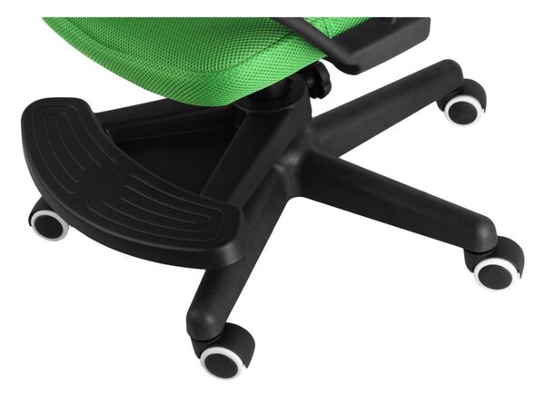 Dětská židle Neoseat MONKEY s podnoží — látka, černá / zelená