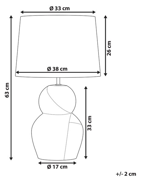 Stolní lampa GUAPORE Keramika Černá