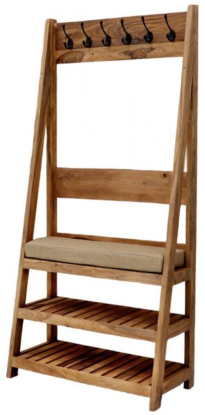 Věšák s 6 háčky Rami 80x175x40 z indického masivu palisandr