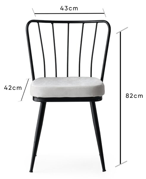 Set 2 židlí Ypsilon (Černá). Akce -25%