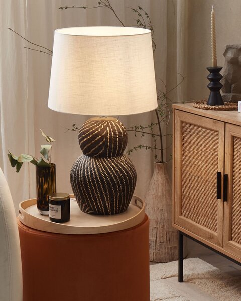 Stolní lampa GUAPORE Keramika Černá