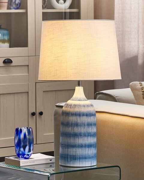 Stolní lampa GEORGINA Keramika Modrá