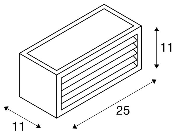 LA 1002035 BOX_L, LED venkovní nástěnné a stropní nástavbové svítidlo, antracit, IP44, 3000K, 19W - BIG WHITE (SLV)