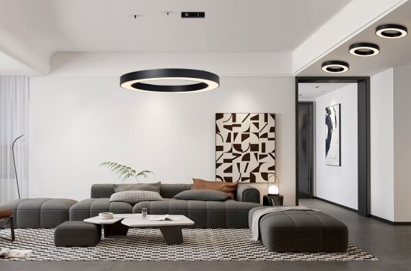 Immax NEO 07211L - LED Stmívatelný lustr na lanku PASTEL 68W/230V Tuya černá +DO