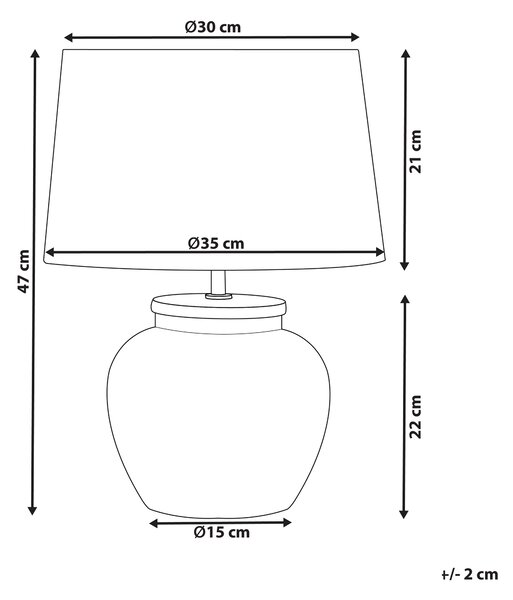 Stolní lampa MAREB Keramika Béžová