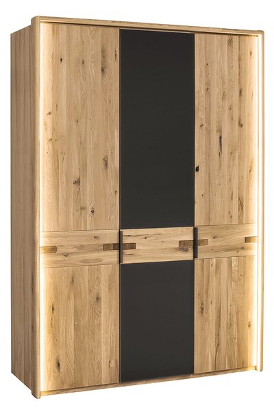 Šatní skříň 3D z dubového dřeva Marsala