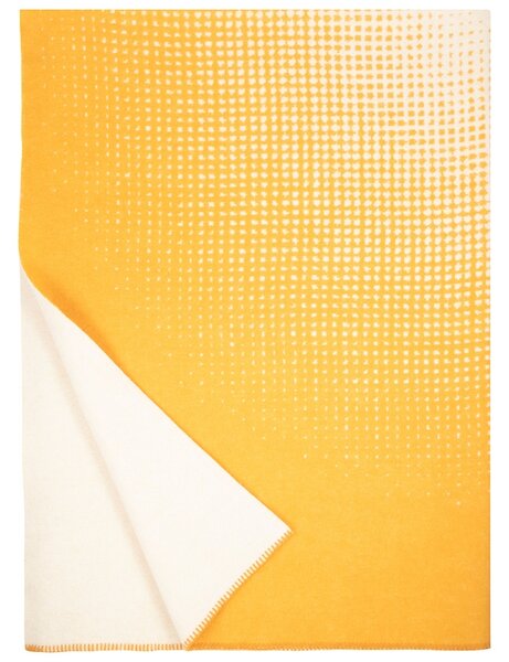 Vlněná deka Juhannus 150x200, přírodně barvená oranžová / Finnsheep