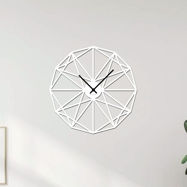 Dřevo života | Nástěnné hodiny KONSTRUKT | Barva: Bílá | Velikost hodin: 35x35