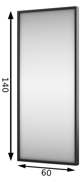 Eltap Nástěnné zrcadlo Vasto 60x140 Černé