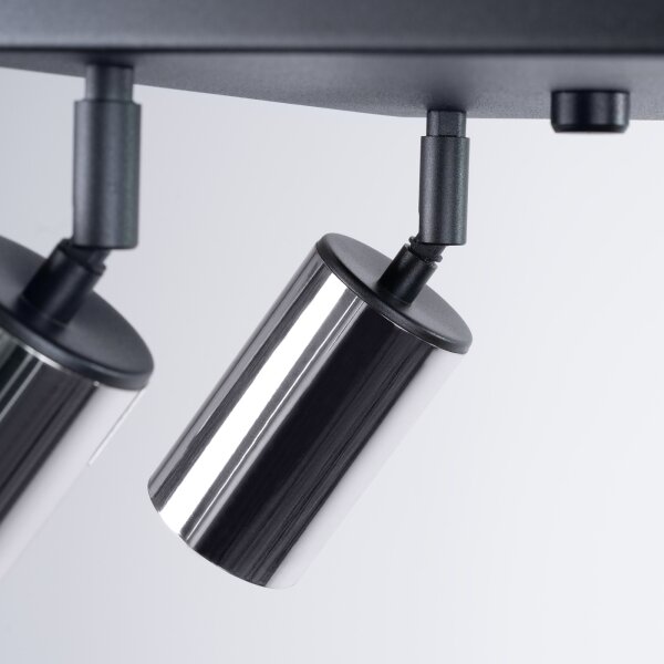 Sollux SL.1370 - Bodové svítidlo WINX 4xGU10/10W/230V černá/chrom