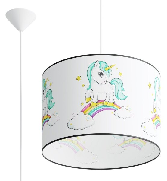 Sollux SL.1413 - Dětský lustr na lanku UNICORN 1xE27/15W/230V pr. 40 cm