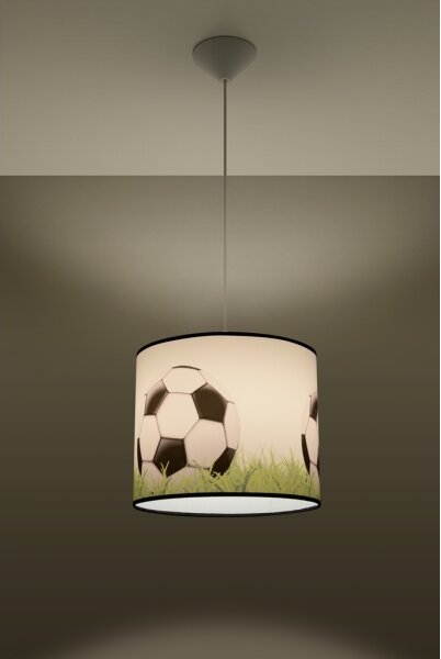 Sollux SL.1428 - Dětský lustr na lanku FOOTBALL 1xE27/15W/230V pr. 30 cm