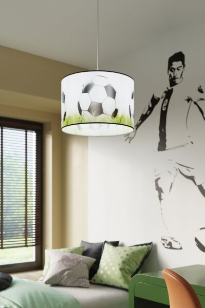 Sollux SL.1428 - Dětský lustr na lanku FOOTBALL 1xE27/15W/230V pr. 30 cm