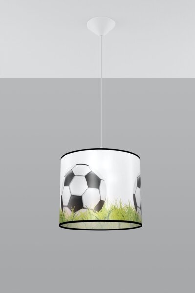 Sollux SL.1428 - Dětský lustr na lanku FOOTBALL 1xE27/15W/230V pr. 30 cm