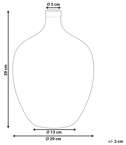 Váza na květiny ROTI Sklo 39 cm Modrá