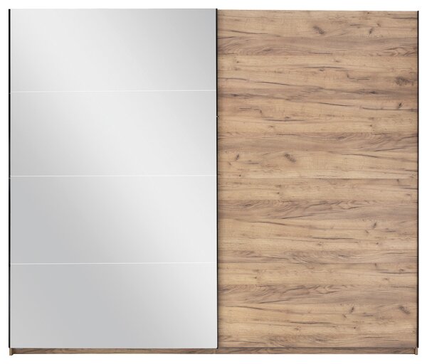 ŠATNÍ SKŘÍŇ S POSUVNÝMI DVEŘM, barvy dubu, 250/210/62 cm MID.YOU - Šatní skříně, Online Only
