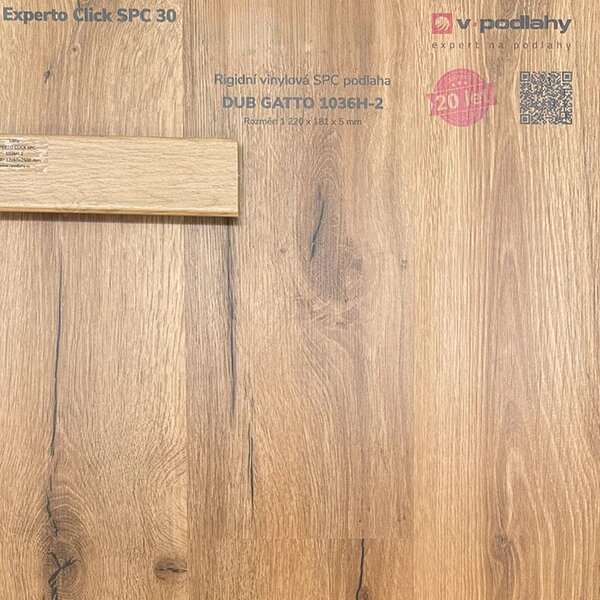 V-podlahy Experto Click SPC 30 Dub Gatto 1036H-2 2,2082 m2