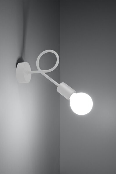 Sollux SL.1430 - Nástěnná lampa LOOP 1xE27/15W/230V bílá