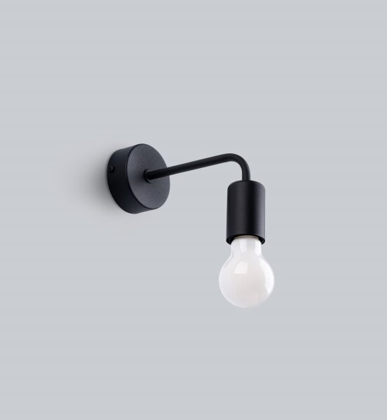 Sollux SL.1449 - Nástěnná lampa NORAH 1xE27/15W/230V černá