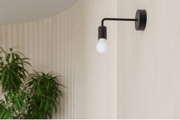 Sollux SL.1449 - Nástěnná lampa NORAH 1xE27/15W/230V černá