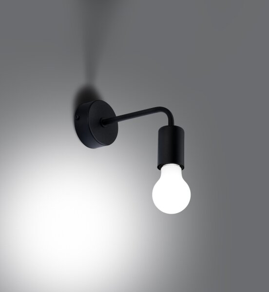 Sollux SL.1449 - Nástěnná lampa NORAH 1xE27/15W/230V černá