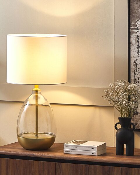 Stolní lampa OKARI Sklo Bílá