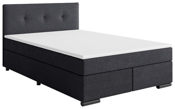 POSTEL BOXSPRING, 120/200 cm, antracitová MID.YOU - Jednolůžkové postele, Online Only