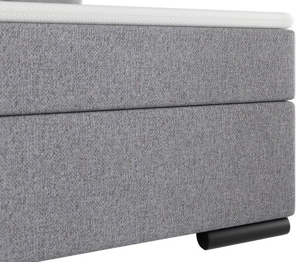POSTEL BOXSPRING, 240/200 cm, světle šedá P & B - Manželské postele, Online Only
