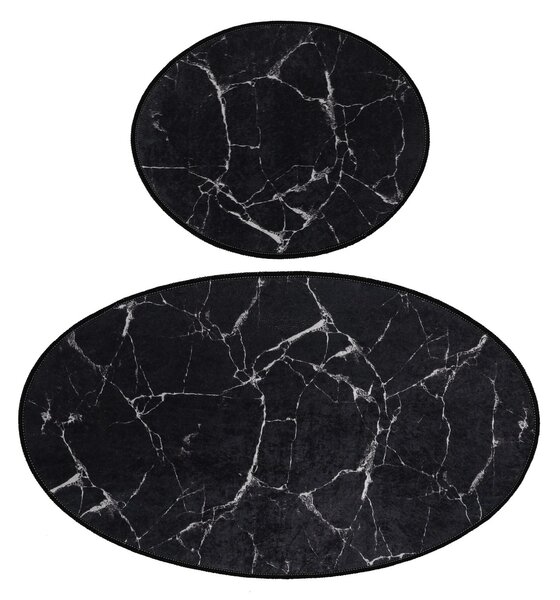 ASIR Koupelnová předložka MARBLE černý mramor 2 ks