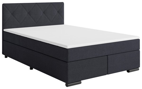 POSTEL BOXSPRING, 120/200 cm, antracitová MID.YOU - Jednolůžkové postele, Online Only