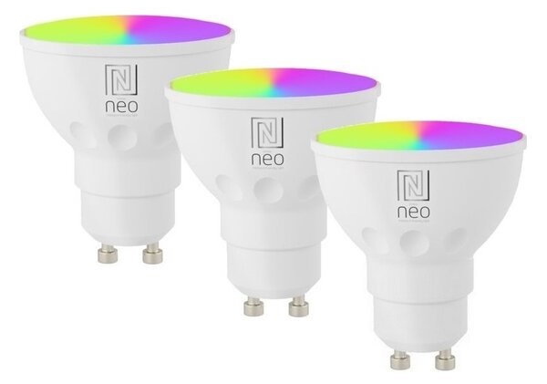 Immax NEO 07724CDO-SADA 3xLED RGB Stmívatel žárovka GU10/4,8W/230V Wi-Fi Tuya+DO
