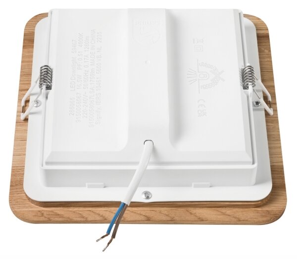 LED Podhledové svítidlo WOODY SPOT LED/17W/230V 3000K dub 18,5x18,5 cm