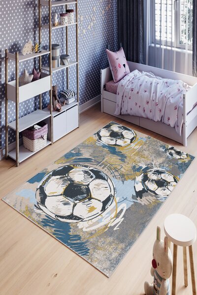ASIR Předsíňový koberec (100 x 150 cm) W1009 fotbalové míče