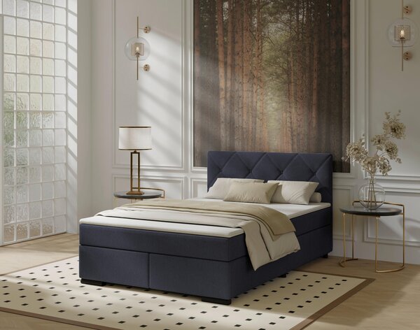 POSTEL BOXSPRING, 120/200 cm, antracitová MID.YOU - Jednolůžkové postele, Online Only