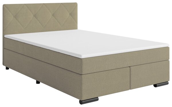 POSTEL BOXSPRING, 120/200 cm, béžová MID.YOU - Jednolůžkové postele, Online Only